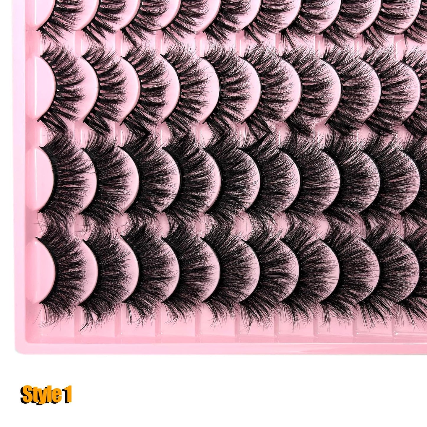 False Eyelashes Bulk Wispy Strip Lashes Natural Look 3D Cat Eye Lashes Pack 18Mm Long Volume C Curl Faux Mink Lashes Multipack (3 Styles)