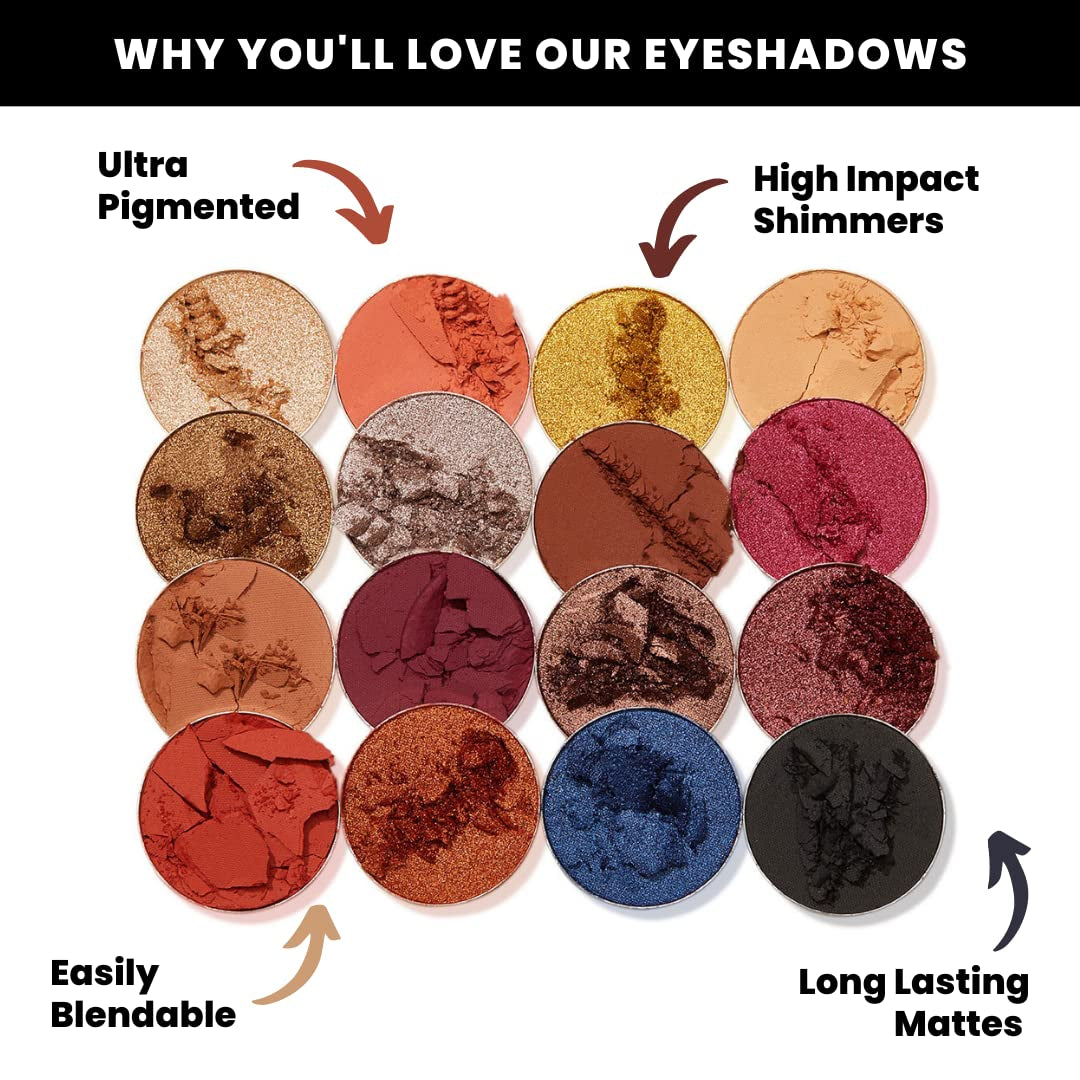 Quintessential Eyeshadow Palette - Highly Pigmented Easy to Blend Long Lasting Non Greasy Smudge Free Matte & Shimmer Shadow