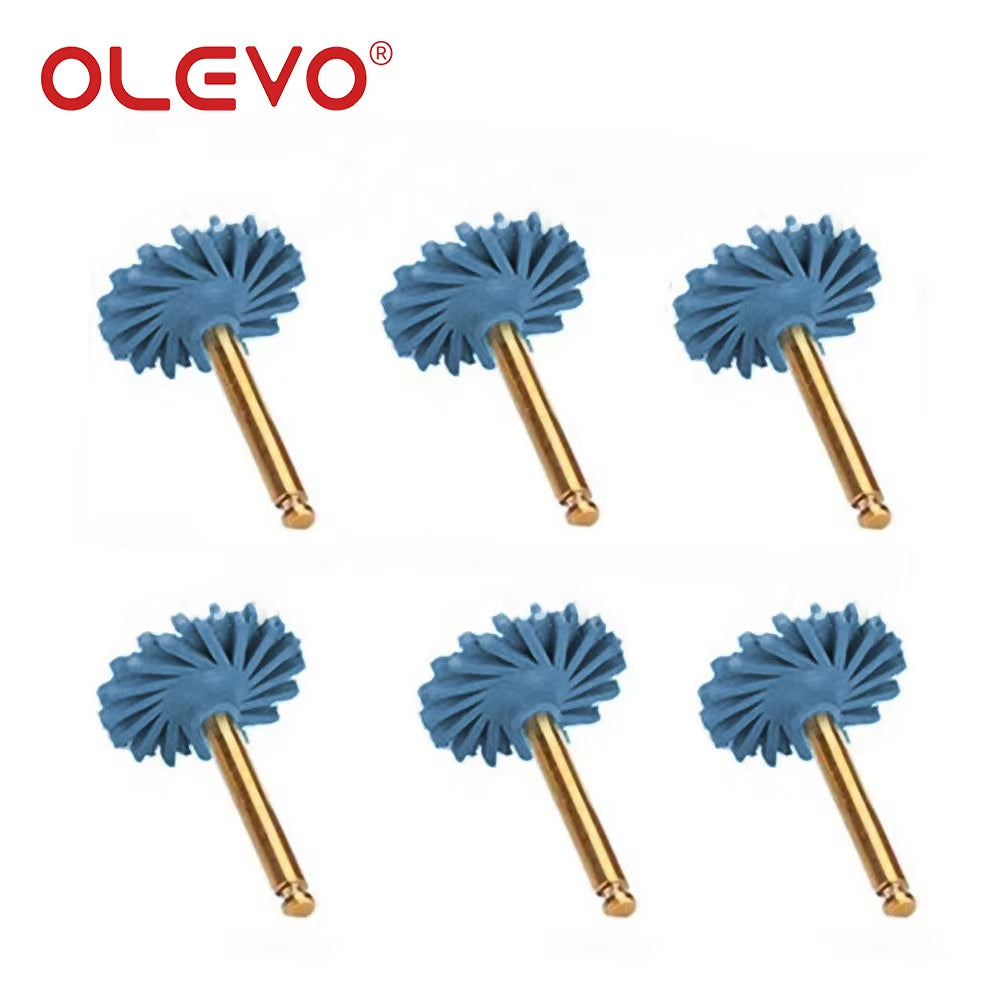 3/6 Pcs Dental Rubber Diamond Polisher Composite Resin Polishing Disc Wheel Kit Brush Burs High Gloss Polishing RA 2.35Mm