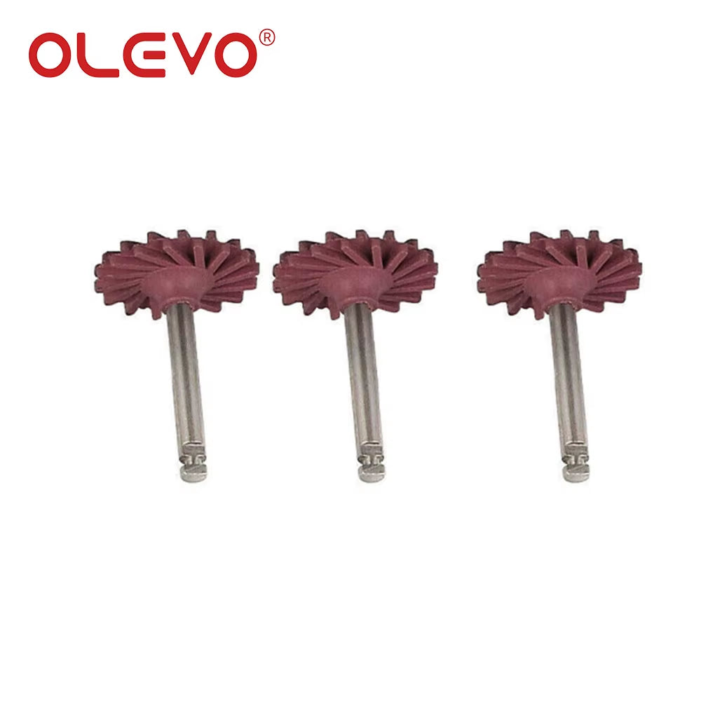 3/6 Pcs Dental Rubber Diamond Polisher Composite Resin Polishing Disc Wheel Kit Brush Burs High Gloss Polishing RA 2.35Mm