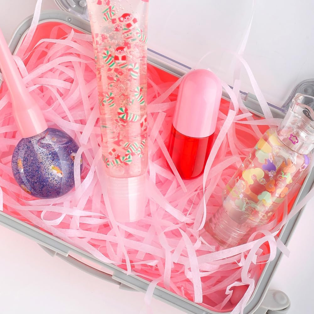 Christmas Lip Care Set Cute CANDY CANE Mini Keychain 4 Colors Trolley Case Hanging with Girls Lip Gloss