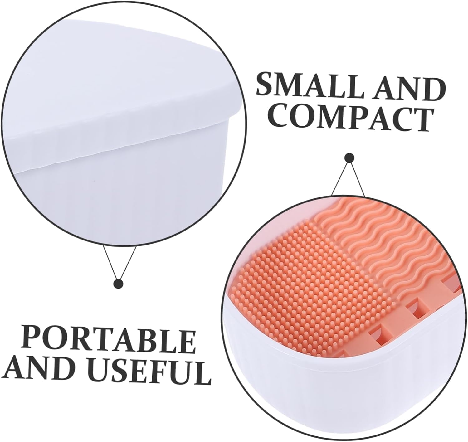 Box Cosmetic Cleaning Box Makeup Tools Cleaner Brush Cleaner Make up Brush Cleaning Container Cleaner Container Makeup Brush Holder Makeup Brush Storage Holder Pp White