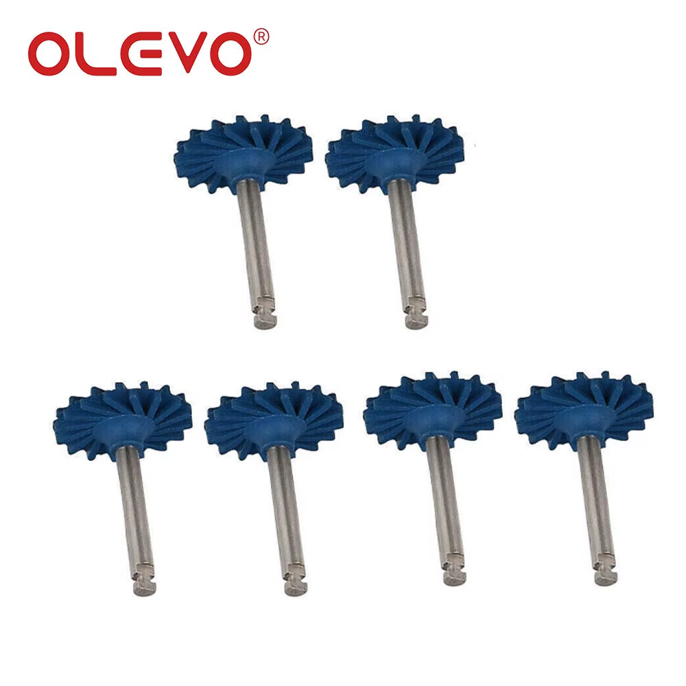 3/6 Pcs Dental Rubber Diamond Polisher Composite Resin Polishing Disc Wheel Kit Brush Burs High Gloss Polishing RA 2.35Mm