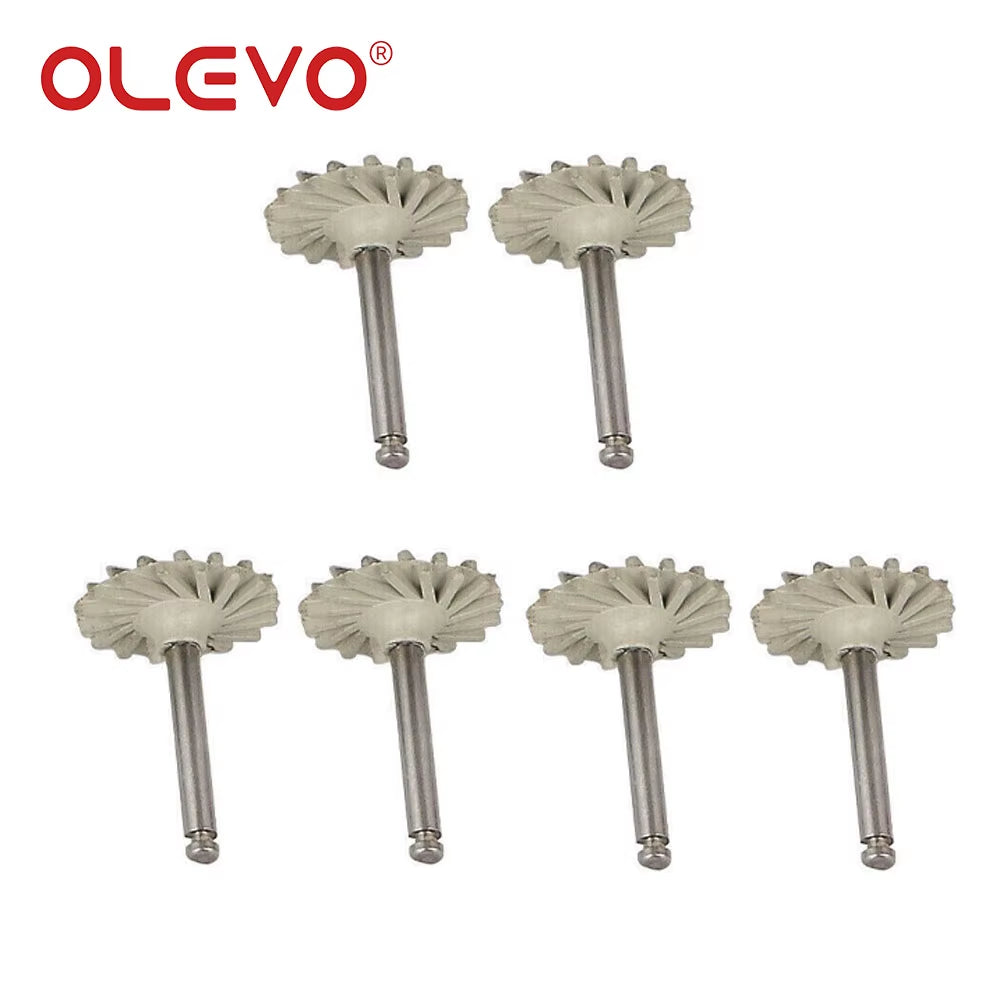 3/6 Pcs Dental Rubber Diamond Polisher Composite Resin Polishing Disc Wheel Kit Brush Burs High Gloss Polishing RA 2.35Mm