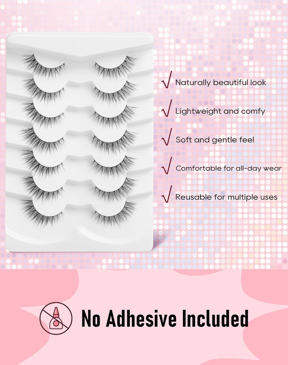 Lashes Eyelashes False Eyelashes Cat Eye Lashes Wispy Lashes Mink Lashes Natural Lashes Fake Lashes Fake Eyelashes Eye Lashes 7 Pairs,  Lashes #Danica