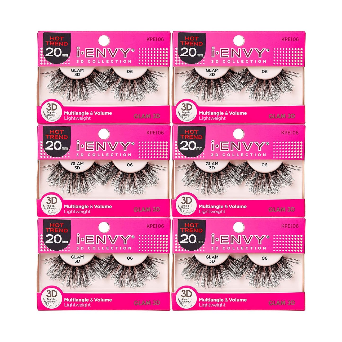 I-Envy 3D Glam Collection Multi-Angle & Volume (6 PACK, KPEI06)