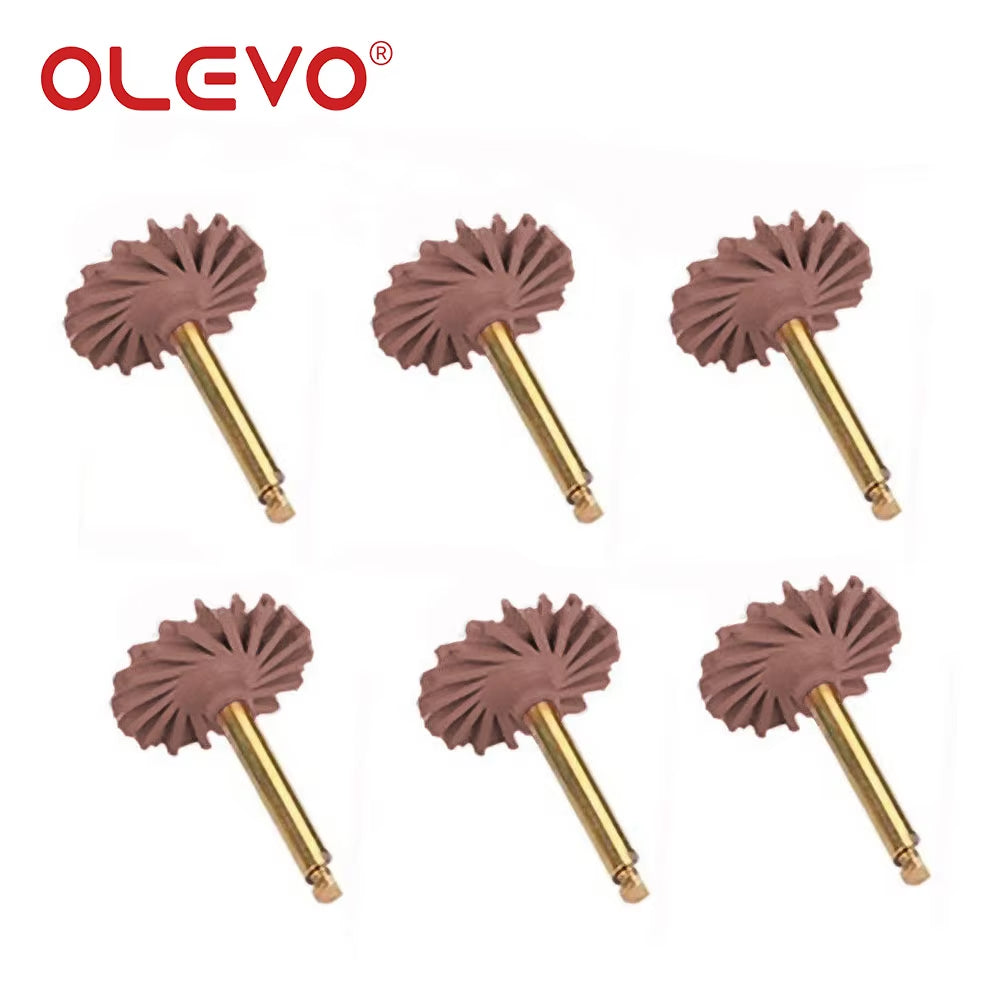 3/6 Pcs Dental Rubber Diamond Polisher Composite Resin Polishing Disc Wheel Kit Brush Burs High Gloss Polishing RA 2.35Mm