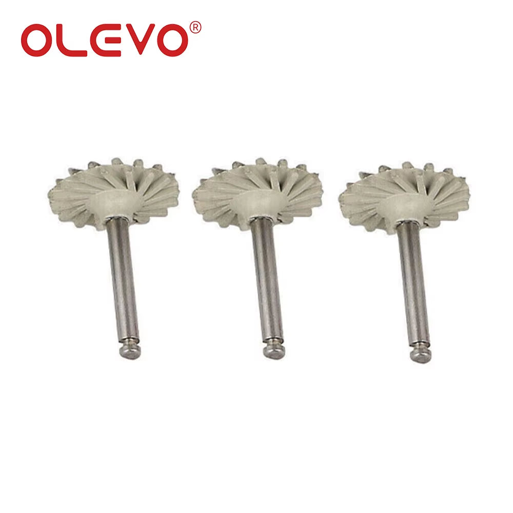 3/6 Pcs Dental Rubber Diamond Polisher Composite Resin Polishing Disc Wheel Kit Brush Burs High Gloss Polishing RA 2.35Mm