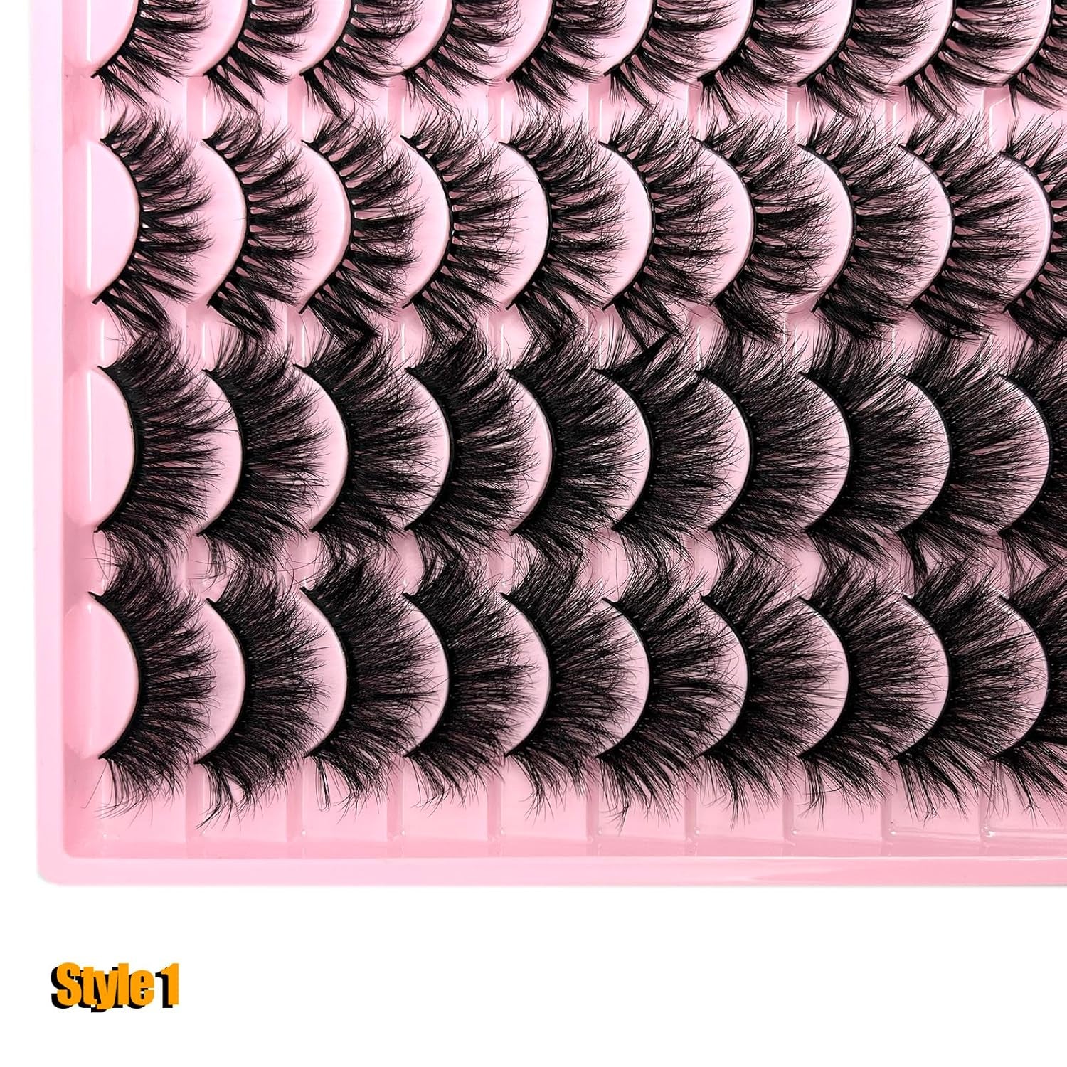 False Eyelashes Bulk Wispy Strip Lashes Natural Look 3D Cat Eye Lashes Pack 18Mm Long Volume C Curl Faux Mink Lashes Multipack (3 Styles)