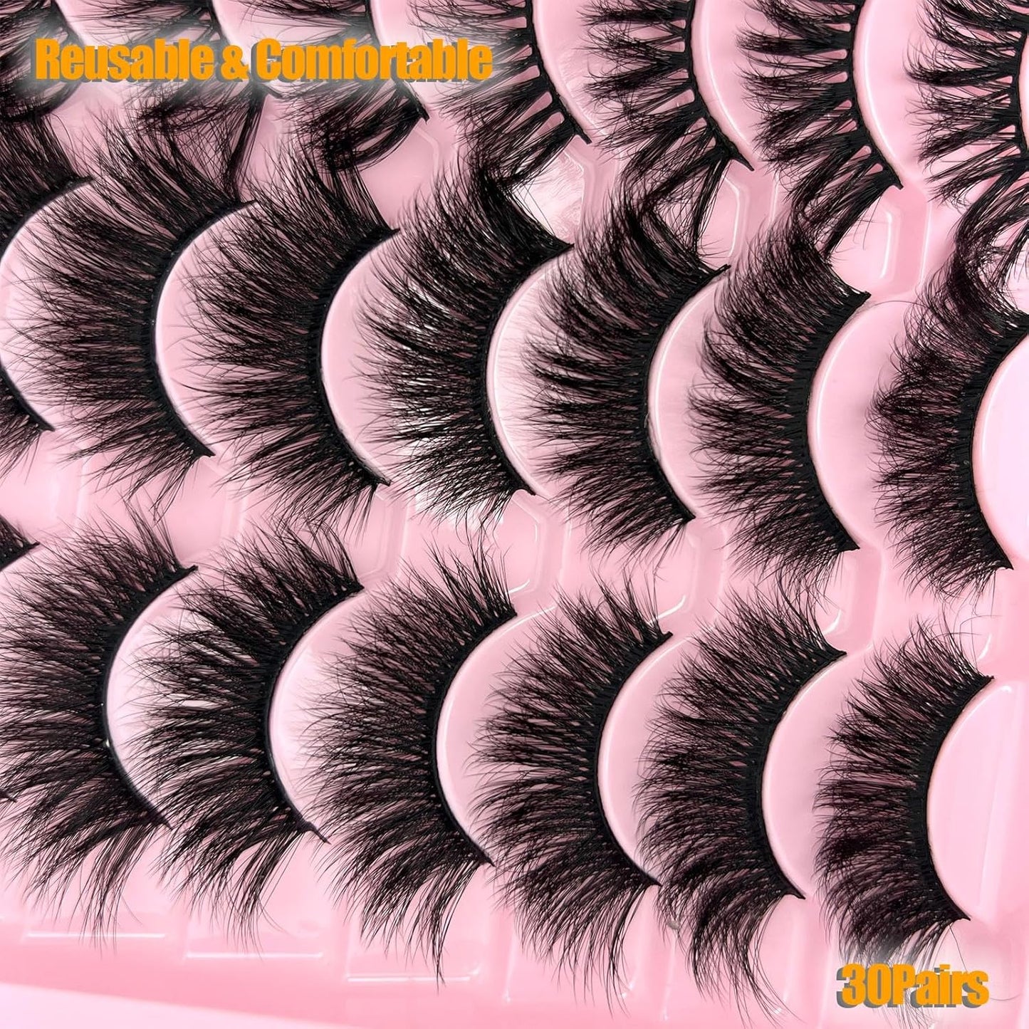 False Eyelashes Bulk Wispy Strip Lashes Natural Look 3D Cat Eye Lashes Pack 18Mm Long Volume C Curl Faux Mink Lashes Multipack (3 Styles)